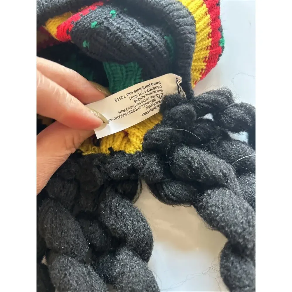 New Rasta Hat with Black Dreadlocks Wig Rasta Wig